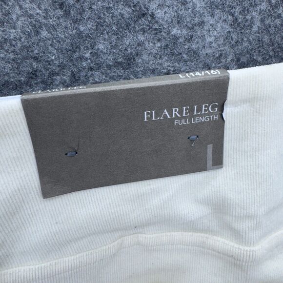 Soft Surroundings Womens Cord Flare Pants Size Large 14/16 Ivory Hippie Boho - Picture 4 of 7